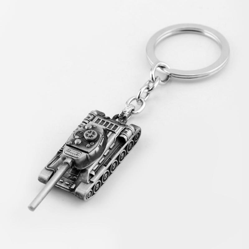 

Keychains Game World Of Tanks WOT Tank Keychain Pendants Figure Metal War Key Chain Ring Holder For Car Souvenirs Gift T8
