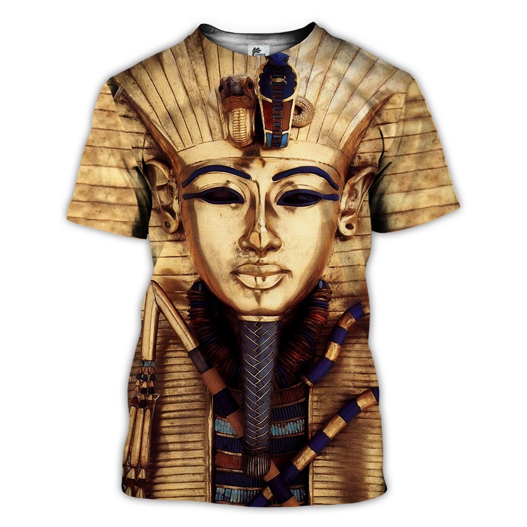 

SONSPEE 3D Print Ancient king Tutanchamun Egyptian Men's T-shirt Eye of Horus T shirt Women Summer Casual Shirt Hip Hop Tee Tops C0310, White
