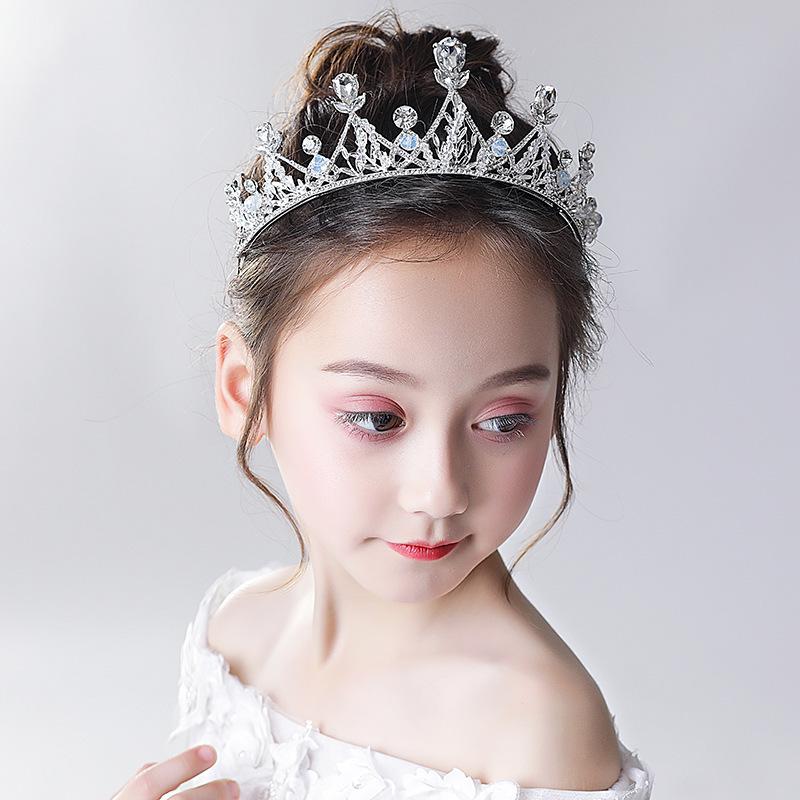 

Hair Clips & Barrettes TB037 Luxurious Flower-Girl's Pageant Crown Tiara Shiny Alloy Rhineatone Crystal Girl Wedding Marriage Birthday Party, Golden;silver