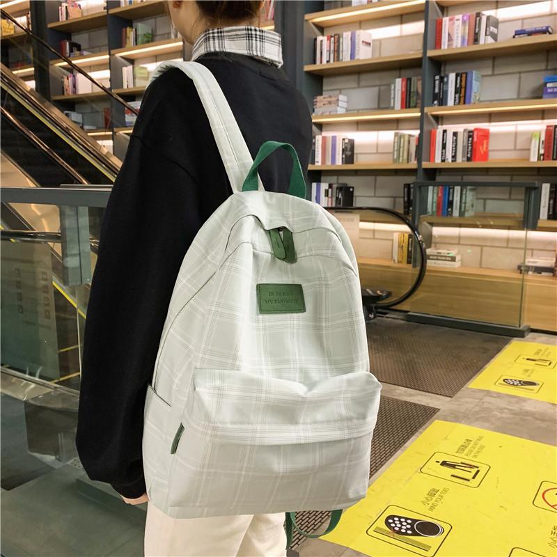 

Backpack FAKUNTN Girl College Fashion School Bag Casual Simple Women Striped Book Packbags For Teenage Travel Shoulder