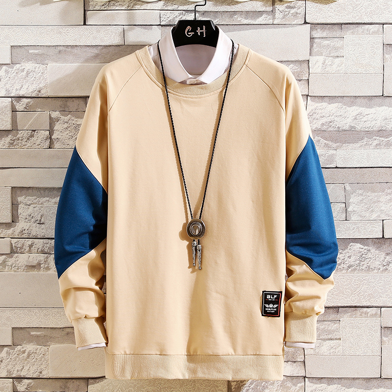 

2021 New Brand Men Autumn Hoodie Long Sleeve Clothes Sweatshirt Clothing Man Hoodies Fashion Korean Style Loose Plus Size Black Tops W99i, White