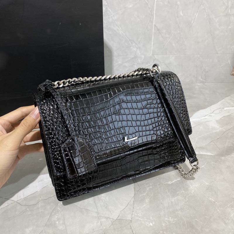 

Woman shoulder bag designer wallet chain crocodile leather handbag dinner one shoulders messenger bags fashionable high quality 422906, Freight compensation