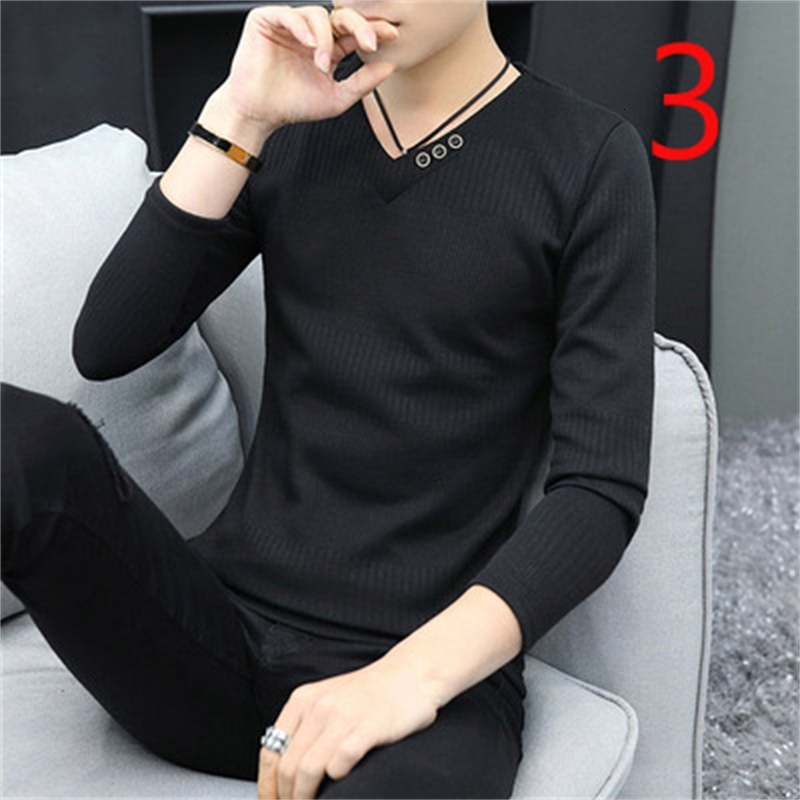 

2021 New Long-sleeved T-shirt Men's Tide Brand Autumn Trend Slim Cotton Vyu4