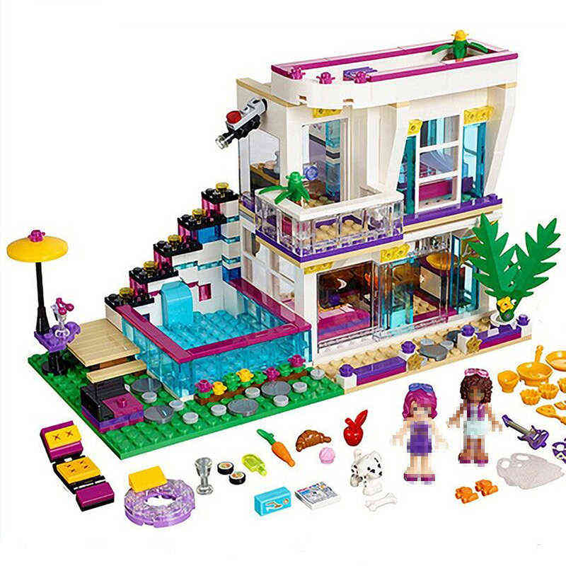 

760 pieces Star Livi's House Building Blocks Figure Model Bricks Toys for Girls Children H1120