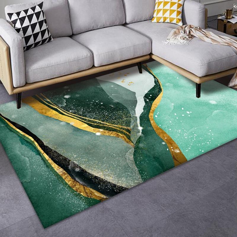 

Carpets Geometric Designs Green Patterns Home Carpet Nordic Modern 3d For Living Room Bedroom Area Rug Sofa Mat Machine Washable, Xq-08