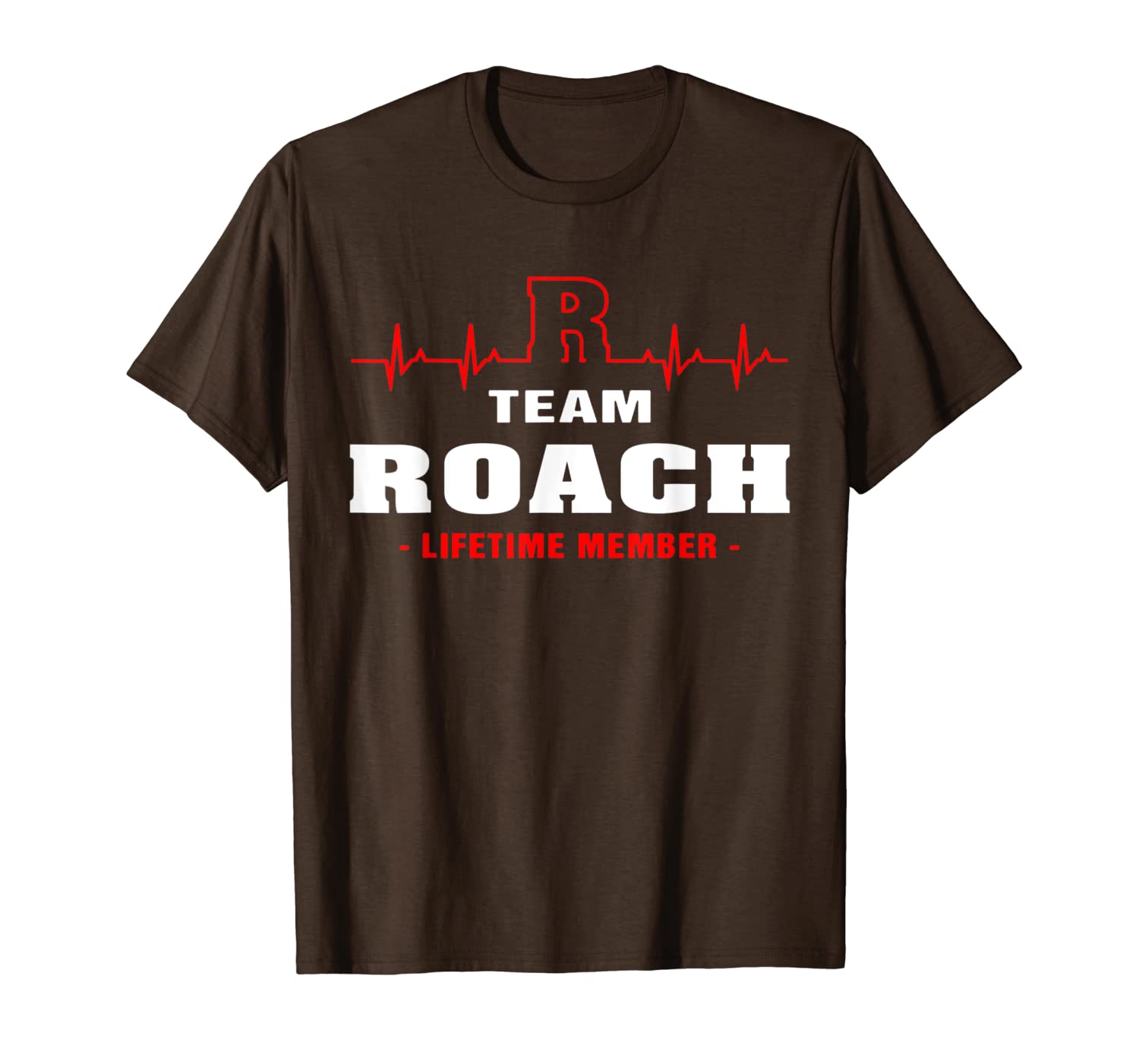 

team roach lifetime member shirt surname, last name gift t-shirt, White;black