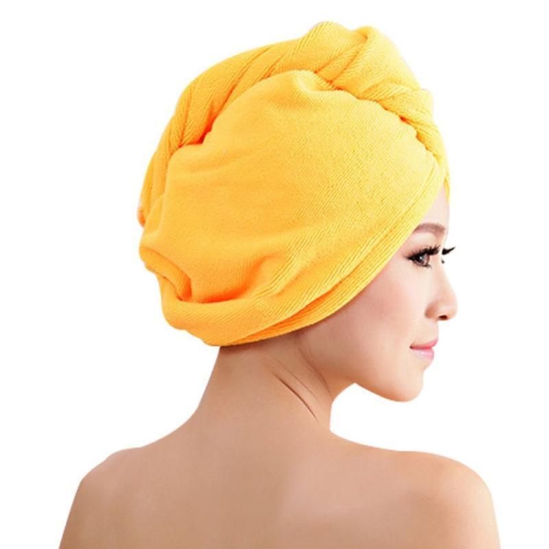 

1pcs Super Absorbent Thickening Fast Dry Twist Hair Turban Hair Drying Microfiber Soft Bathing Towel Cap Wrap Hat