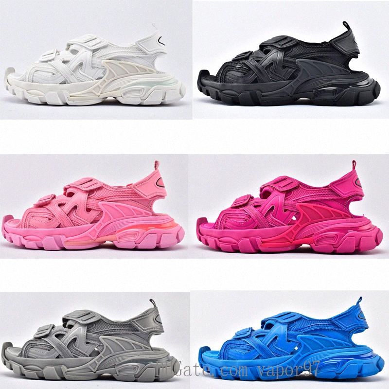 

2020 track sandals 3.0 new foam outsole men women sandal non-slip wear-resistant balanciaga female Triple S 20ss shoes H0yE#, Blue