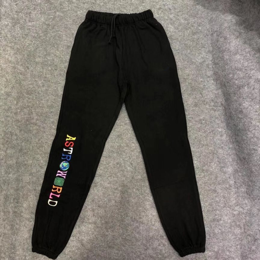 

2021 Ss New High Quality Hiphop Astroworld Embroidery Men Women Pants Fashion Streetwear Kanye Sweatpants Cotton Gunf