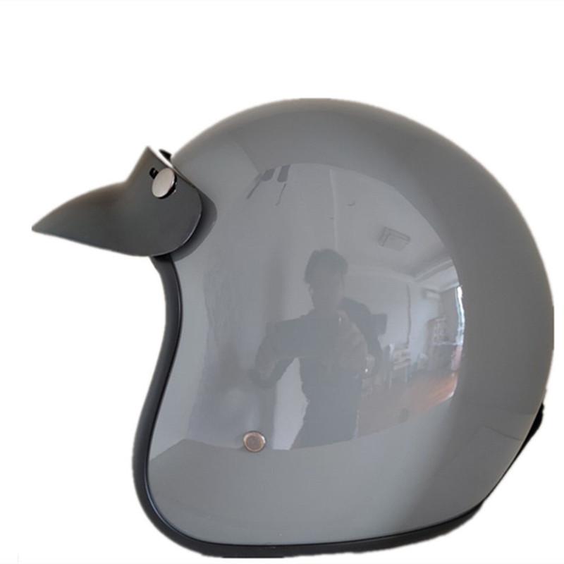 

Motorcycle Helmets Color Grey CE DOT Certification Vintage /4 Open Face Helmet Motorbike Riding, Voss-mate black1
