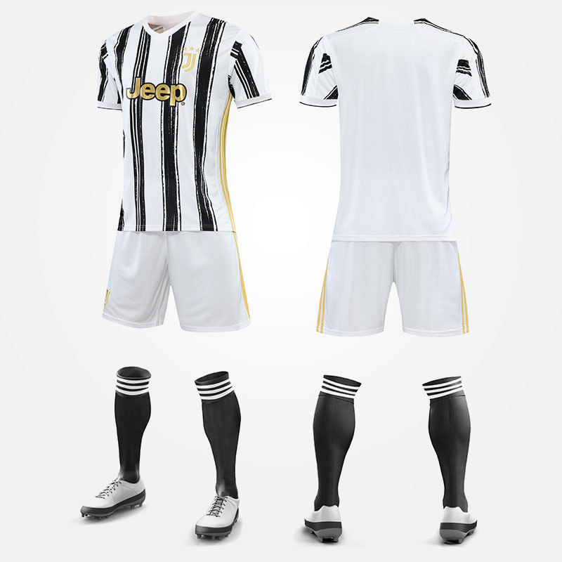 Un juventus juventus football maillot de football pour hommes adult enfants joueur version haut + pantalon + chaussettes DIY Custom Numbername Vê