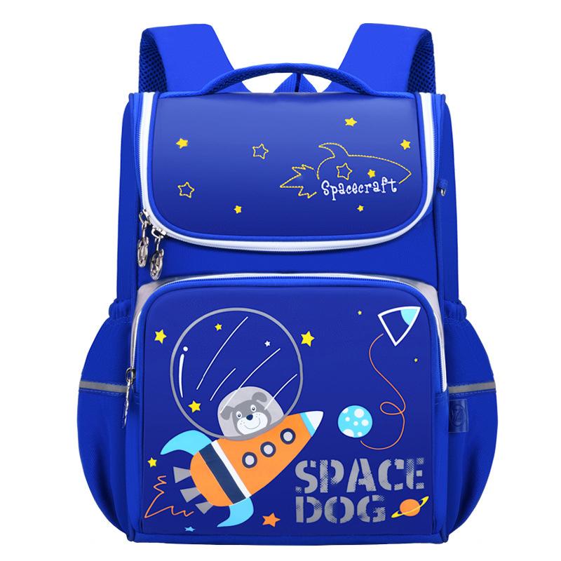 

School Bags 1-3 Grade Pupils Orthopaedic Cartoon Children Backpack Cute Boy Girl Lightening Large Capacity Space Bag Mochila, Blue