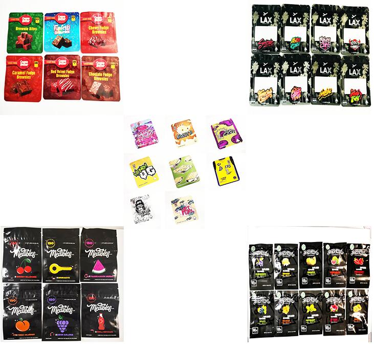 

600mg empty edibles bag SKITTLES STONEO CEREAL TREATS CHIPS CHUCKLES INFUSED GUMMY WORMS trips ahoys CANNA BUTTER BEDIBELS mylar packing bags