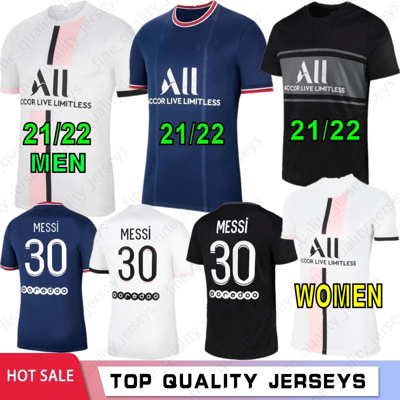 

10 MESSI MBAPPE Soccer Jerseys HAKIMI SERGIO RAMOS 21 22 Home Maillots de football Shirt 2021 2022 MARQUINHOS VERRATTI Men Kids Kit Uniform maillot foot Third 3rd, Men balii
