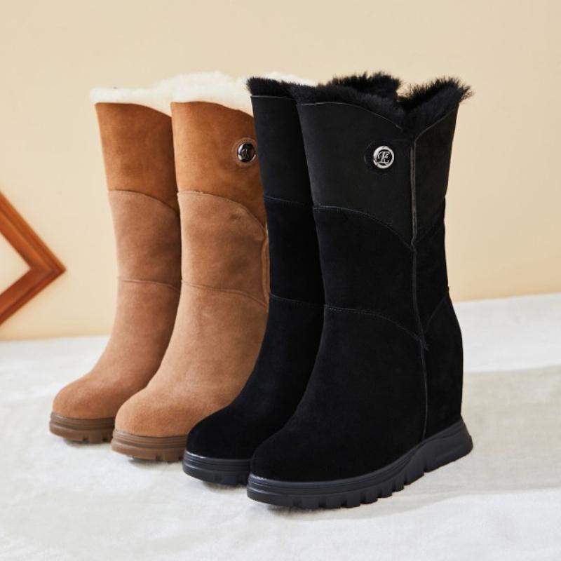 

Boots Women's Snow Autumn And Winter Plush Thickened Medium Warm Students' Black Cotton Shoes Sports Short