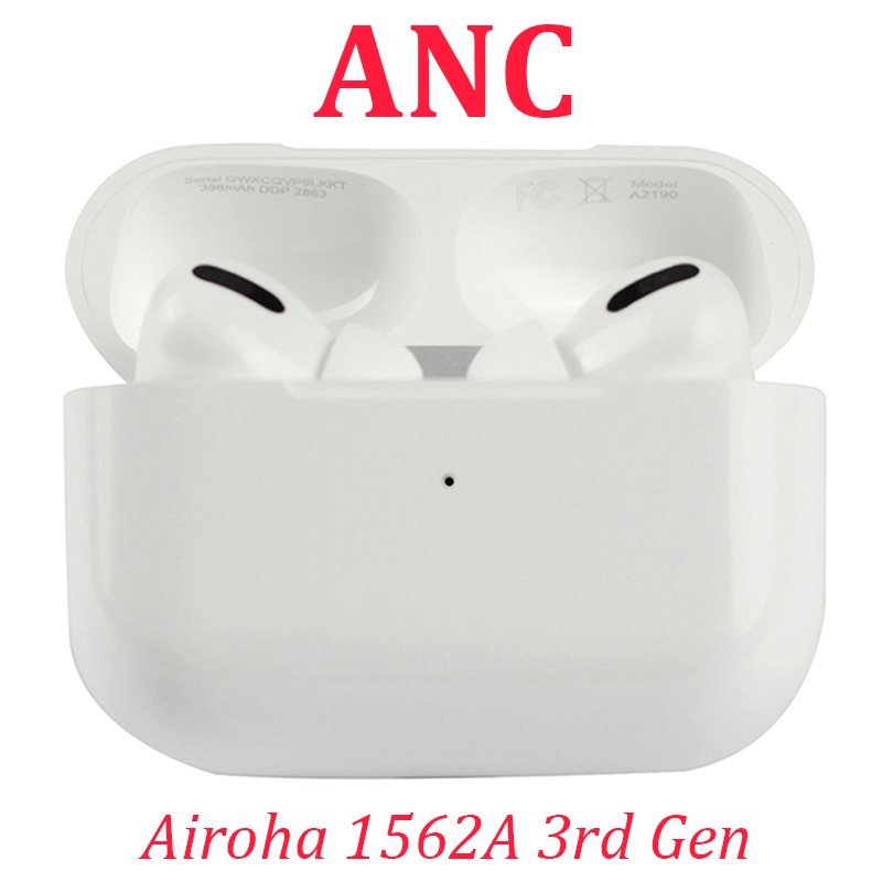 

A++ Grade ANC Air Pods Pro 3rd Gen AP3 TWS Earphones Airoha 1562A H1 Chip with Charging Box Rename GPS Bluetooth Wireless Headphones 3 Generation in-ear Earbuds, White