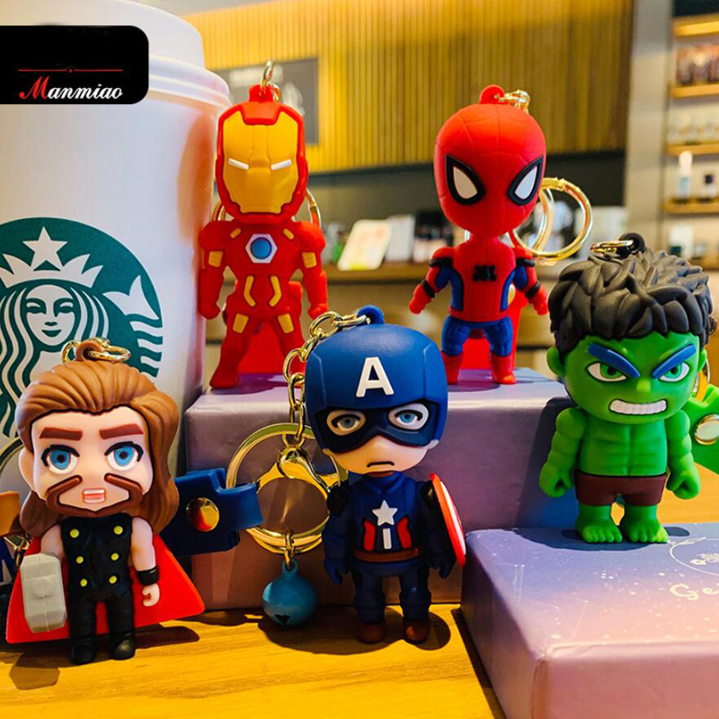 

Cartoon Creativity Keychain Key Buckle Man Woman Loves Car Purse Bags Handmade Keychains PVC Superhero Doll Pendant AccessoriesYSK245A