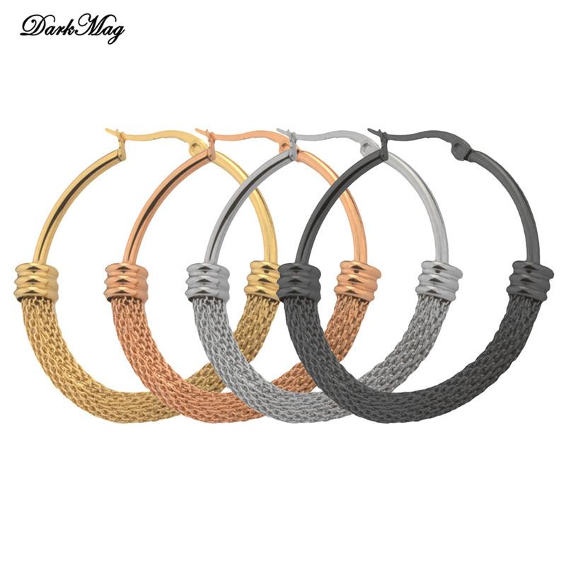 

Hoop & Huggie DarkMag 2021 Design Vintage Earrings For Women Big Gold Round Earring Brincos Jewelry Female Fashion Statement Gifts