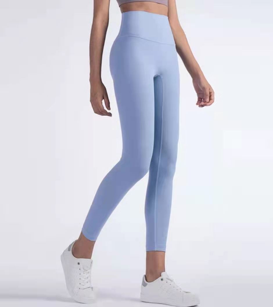 

L-36 Solid Color Women yoga pants High Waist Sports Gym Wear Leggings Sport Women Fitness Tights with Built-in pocket yoga pants, Black