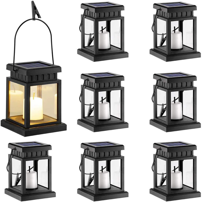 

Solar Candle Lamp Yellow Flashing Copper Wire Palace Lantern Outdoor Waterproof Landscape Decorative Light Suitable for Garden Courtyard Vil