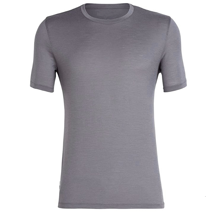 

2021 New t Base Layer Tech Tee Men 100% Merino Wool Shirt 190gram Wicking Breathable Anti-odor -3xl K5ix, Light gray