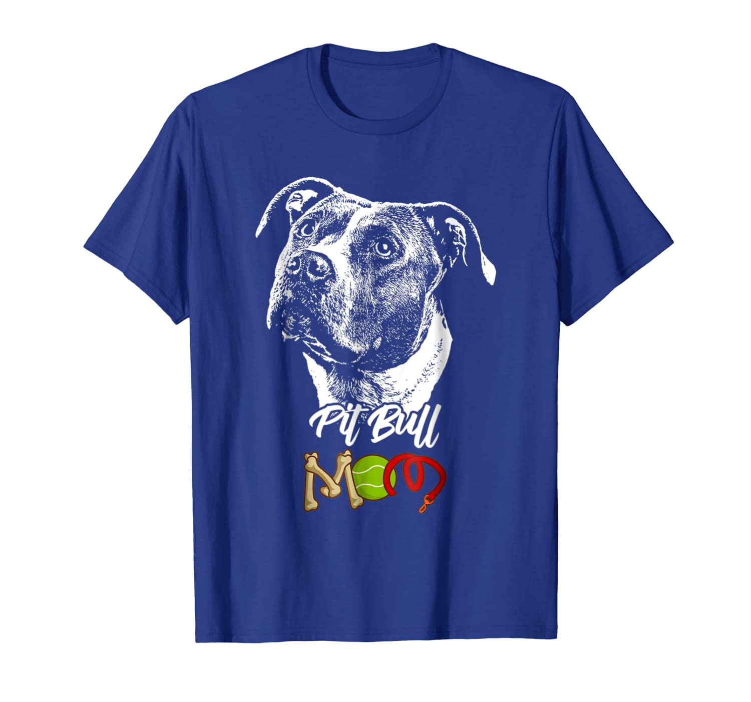 

Cute Pit Bull Mom T-Shirt, White;black