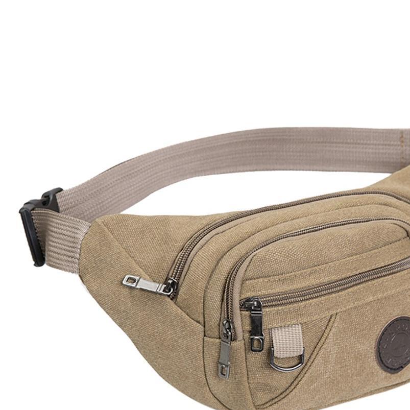 

fashion fanny pack canvas men waist packs messenger bags portable vintage men phone purse travel bag belt wallets bolsas