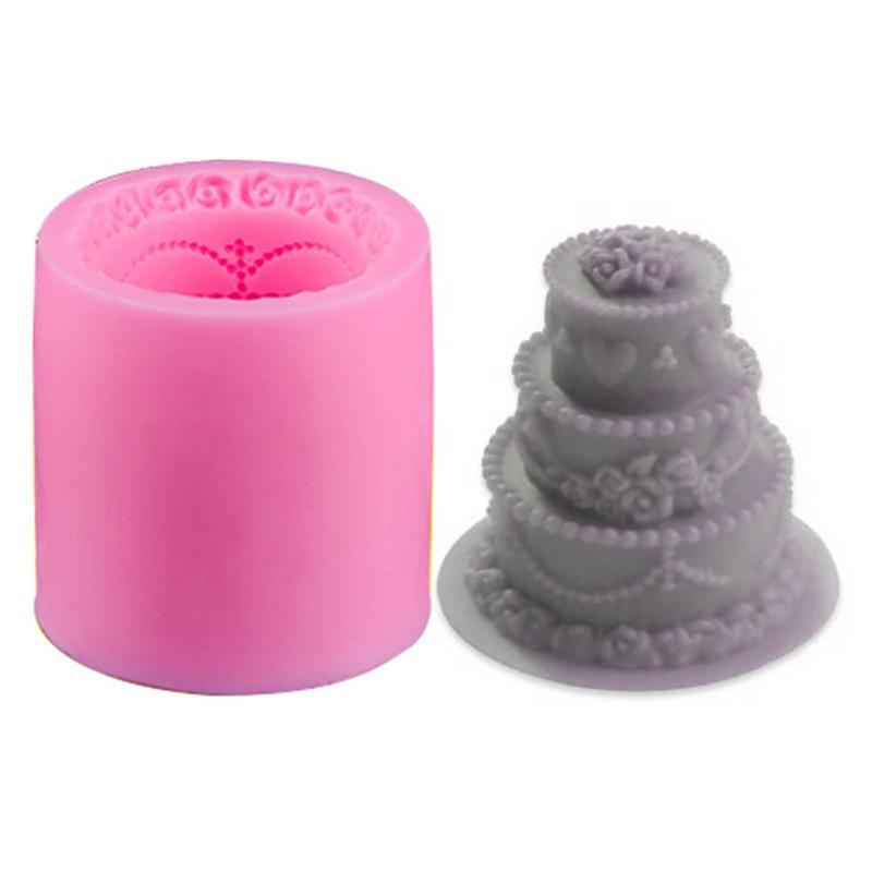 

Cake Tools 3D Multi-layer Molding Silicone Mold Candle DIY Fondant Baking