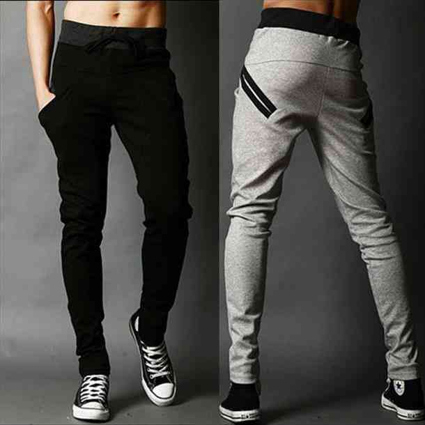 

sports trousers slimming pants, women pant casual trousers, harlan, Black