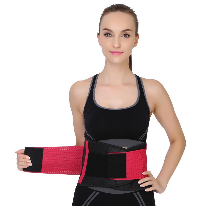 

Sports Belt Fitness Sweat Abdominal Belt Diving Material Color Waist Support, Red
