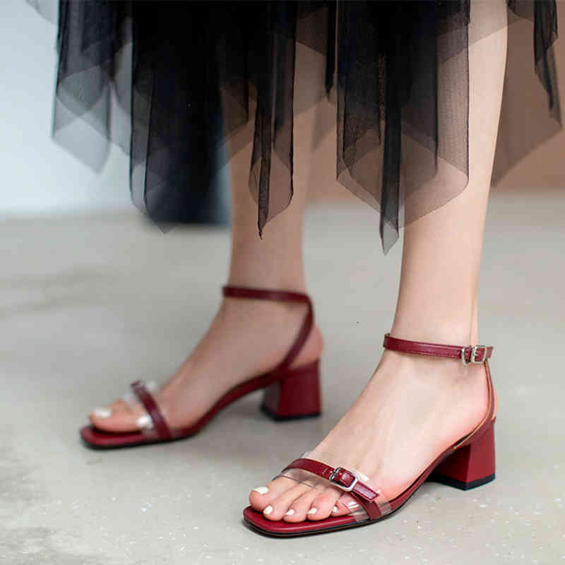 

sandals trend of fashion women's sandals will see rentals up to high heels female pumps genuine leather office shoes 250n, Black