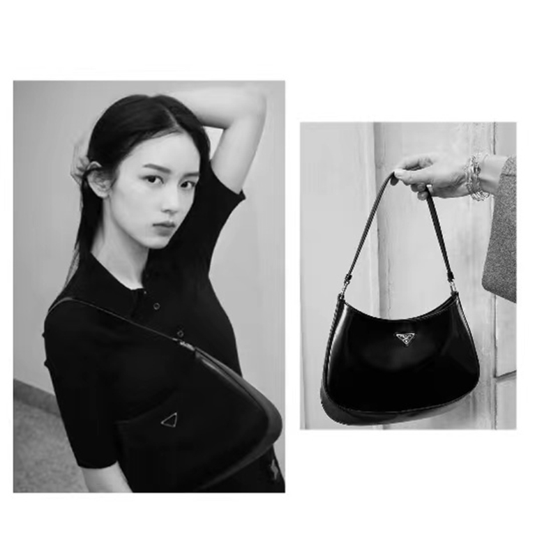 Luxury Handbags Storage Xuanzi's homemade autumn winter new Jinchen P family Cleo armpit women's 2021 shoulder-image-727334677