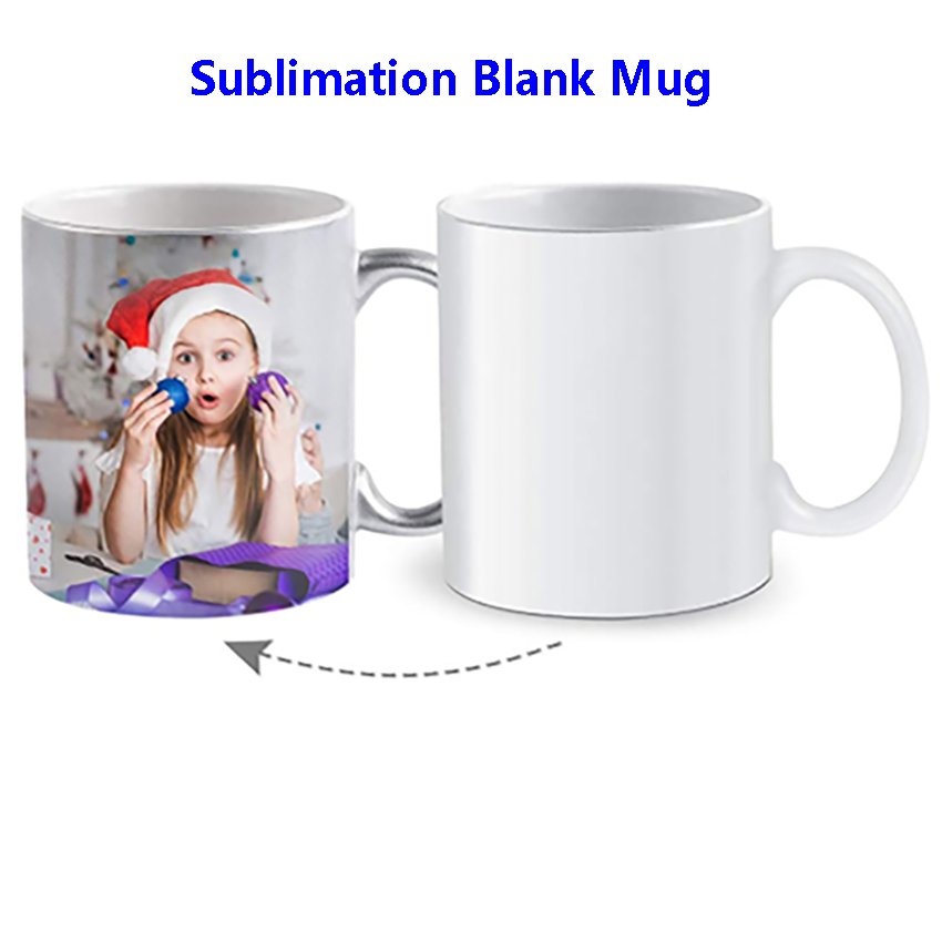 

Sublimation Blank Mug Coated 11oz Ceramic Cup DIY Color-changing Coating Water Cup 330ml By Sea Ship HH21-102, White