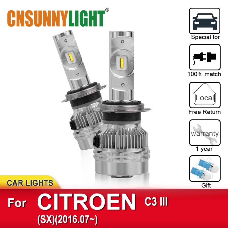 

Car Headlights CNSUNNYLIGHT LED Headlight Bulbs For C3 III SX From 2021 Foglamp Headlamp Weatherproof Auto Light Accessories