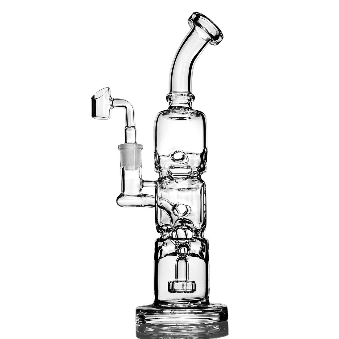 

Thick recycler dab rig glass water pipe large purple 14mm glass banger joint pipes for smoking dabs bubbler
