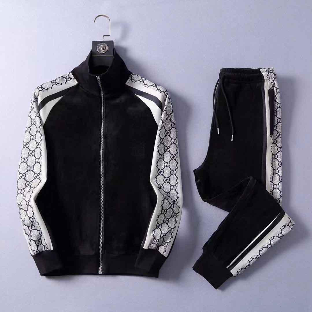 

Designer Mens Tracksuit sets Sweat Suits Sports Suit Men Hoodies Jackets Tracksuits Jogger Suits Jacket Pants Set man clothing Sporting coats, Black