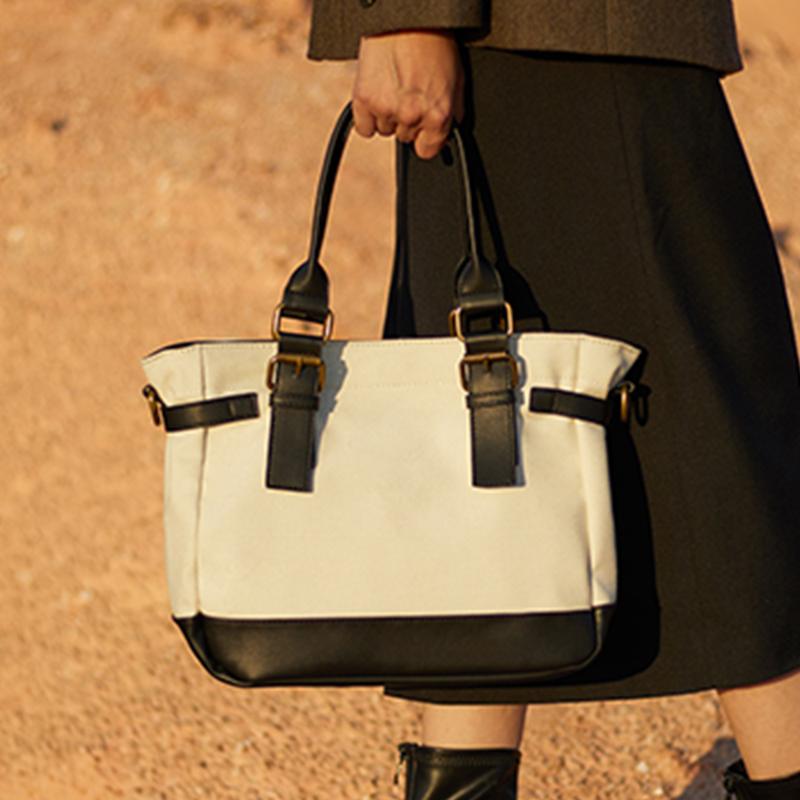 

Evening Bags Designer PU Splicing Shoulder For Women Luxury Canvas Tote Handbags Big Shopper Purse Crossbody Bag 2022 Clutch