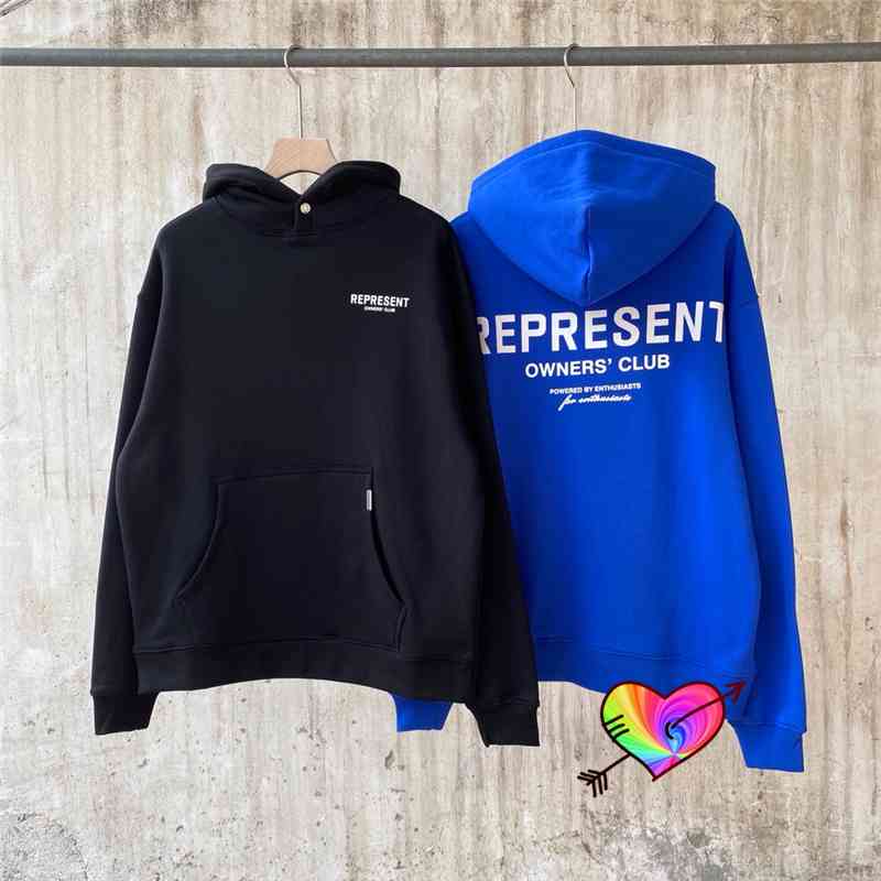 

Represent Hoodie 2021FW Men Women 1:1 High Quality The OWNERS CLUB Represent Sweatshirts Collar Tag Oversize Pullovers, Dark grey