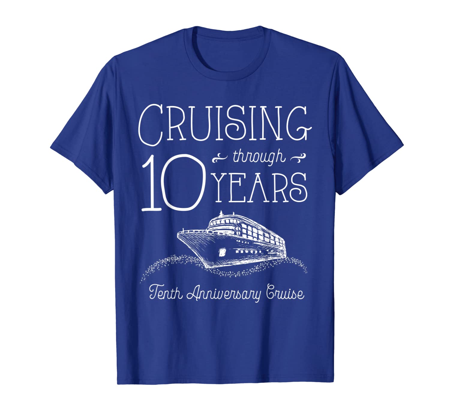 

10th anniversary cruise t shirt his and hers matching couple, White;black