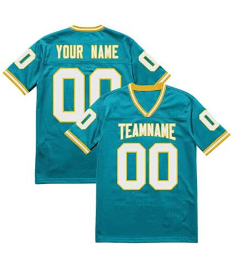

Custom Football Jersey Personalized Stitched Dallas New England South Florida Any Name and Number Short Sleeve Sports Uniform Adult