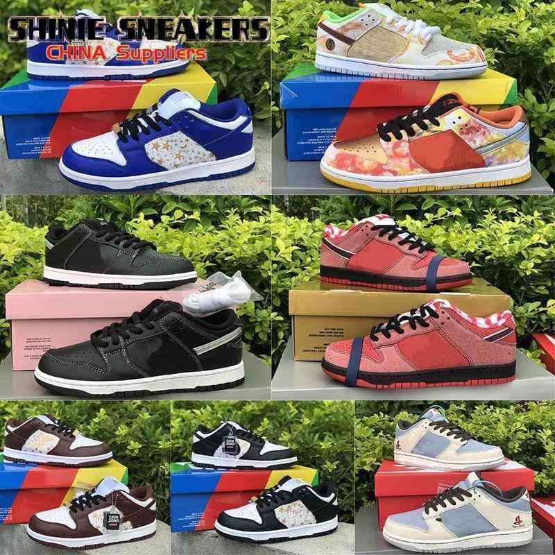 

New Arrival Top Quality SB Low Mens Womens Running Shoes CNY Black Stars Red Lobster Brand FashionTrainers shoes, 001