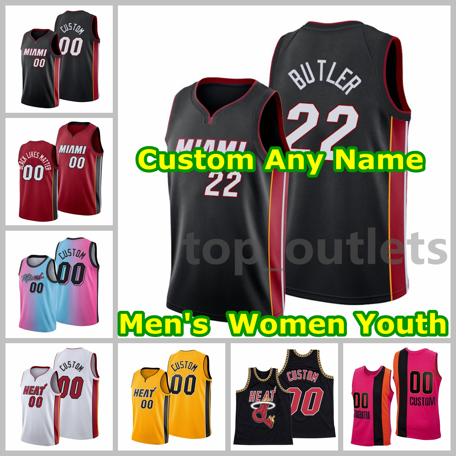 

Heat Basketball Jerseys Jimmy Butler Jersey Kyle Lowry P. J. Tucker Bam Adebayo Dewayne Dedmon Udonis Haslem Tyler Herro Markieff Morris Gab, Black;red