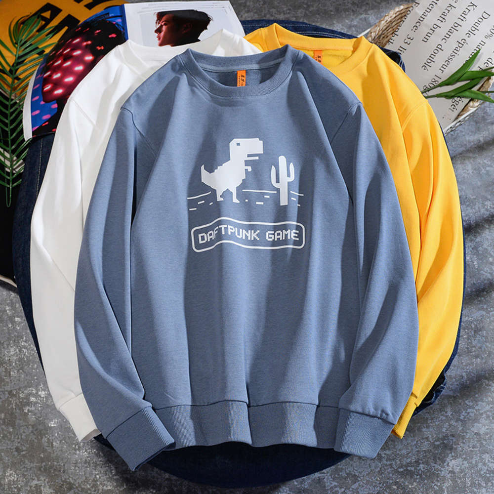 

Chaopai high street men's wear autumn and winter 2020 loose Print Long Sleeve versatile casual sweater for boys, Black
