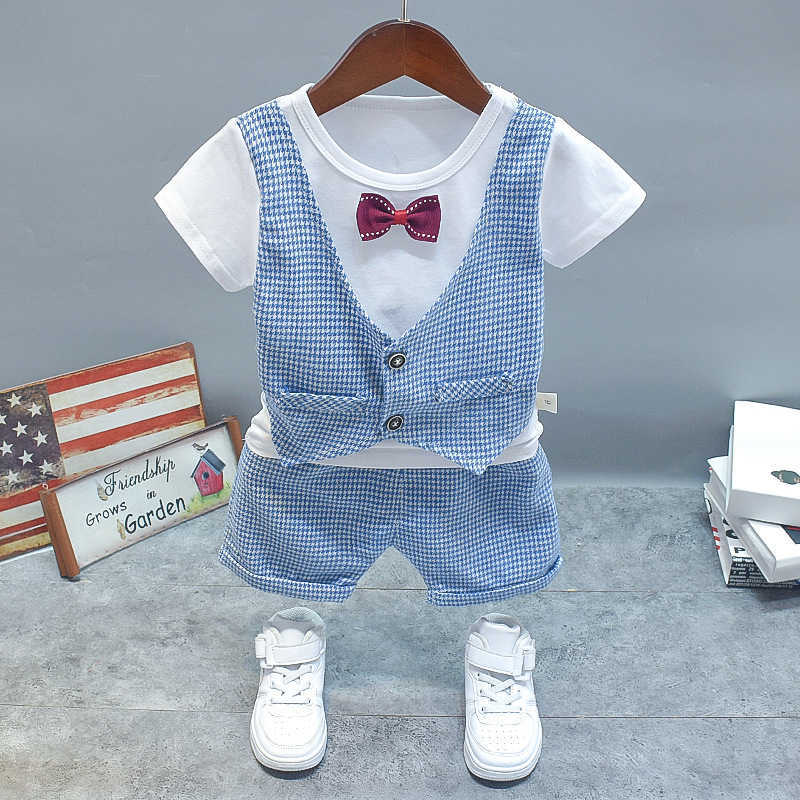 

0-5 Years Summer Boy Clothing Set Casual Fashion Active Sport T-shirt+ Pant Kid Children Baby Toddler 210615, Black