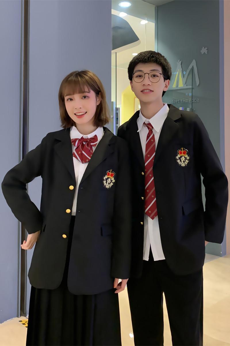 

Clothing Sets Business Attire British College Style Junior High School Student Suit Jacket Autumn Korean Performance Uniform, Boys longsleeved shi
