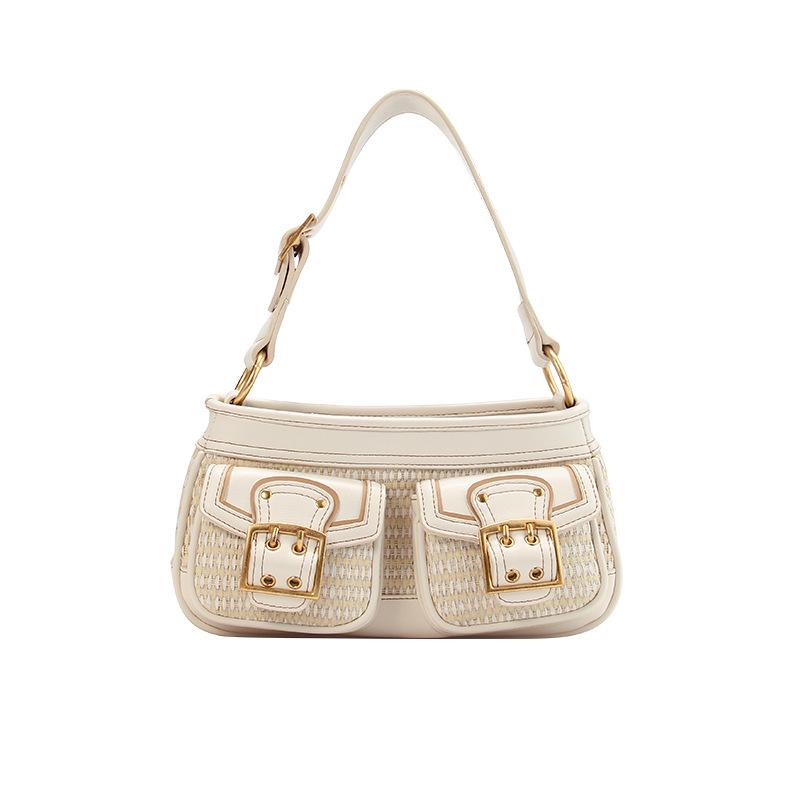 

Evening Bags Fashion Pu Straw Women Handbag Handmade Woven Leather Crossbody For 2021 Summer Beach Boho Bohemia Shoulder Bag, Black