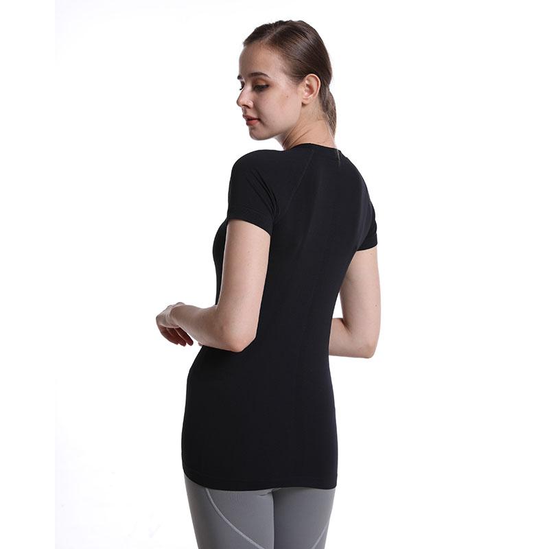 

Yoga T-shirt for Women's Short Sleeve Seamless Breathable Round Neck 2.0 Short Shirt Sports Top Outdoor Clothing Tank-L43, White;red