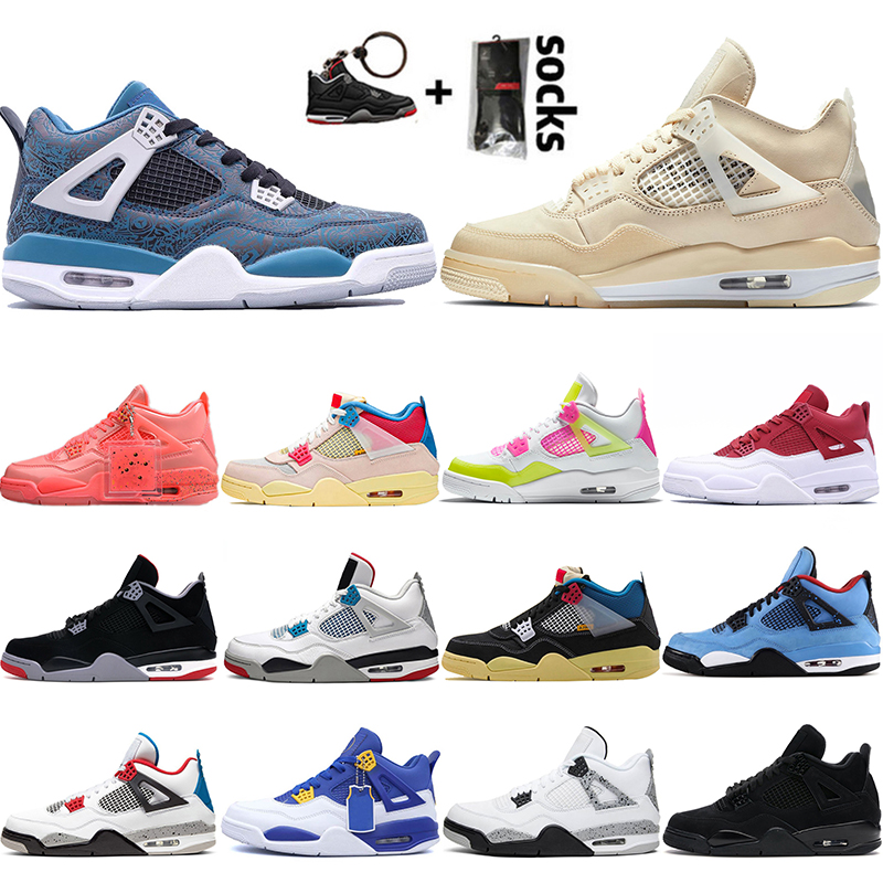 

Travis Sail Mens Jumpman 4s Basketball Shoes Lemon Venom Bred Black Cat Tattoo Analyzes Sophomore Punch 4 Womens Trainers Sneakers, Lucid green rasta 36-47