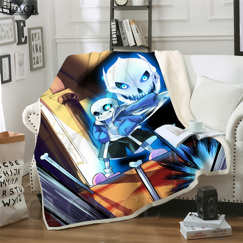 

CLOOCL Undertale Sans 3D Print Harajuku Air Conditioning Blanket Teens Bedding Throw Blankets Plush Quilt
