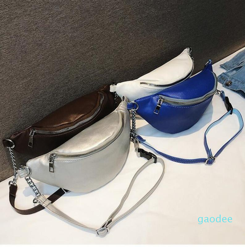 

Designer-Waist Bags Women's Package Fashion Chain Chest Bag Portable Outdoor Leisure Purse Lady, Black